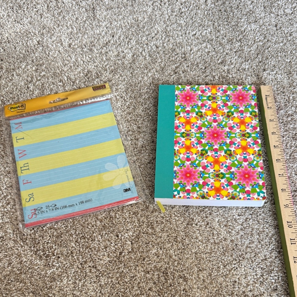 Floral Patterned Journal with Teal Spine